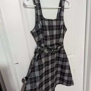 Black and White Plaid Dress